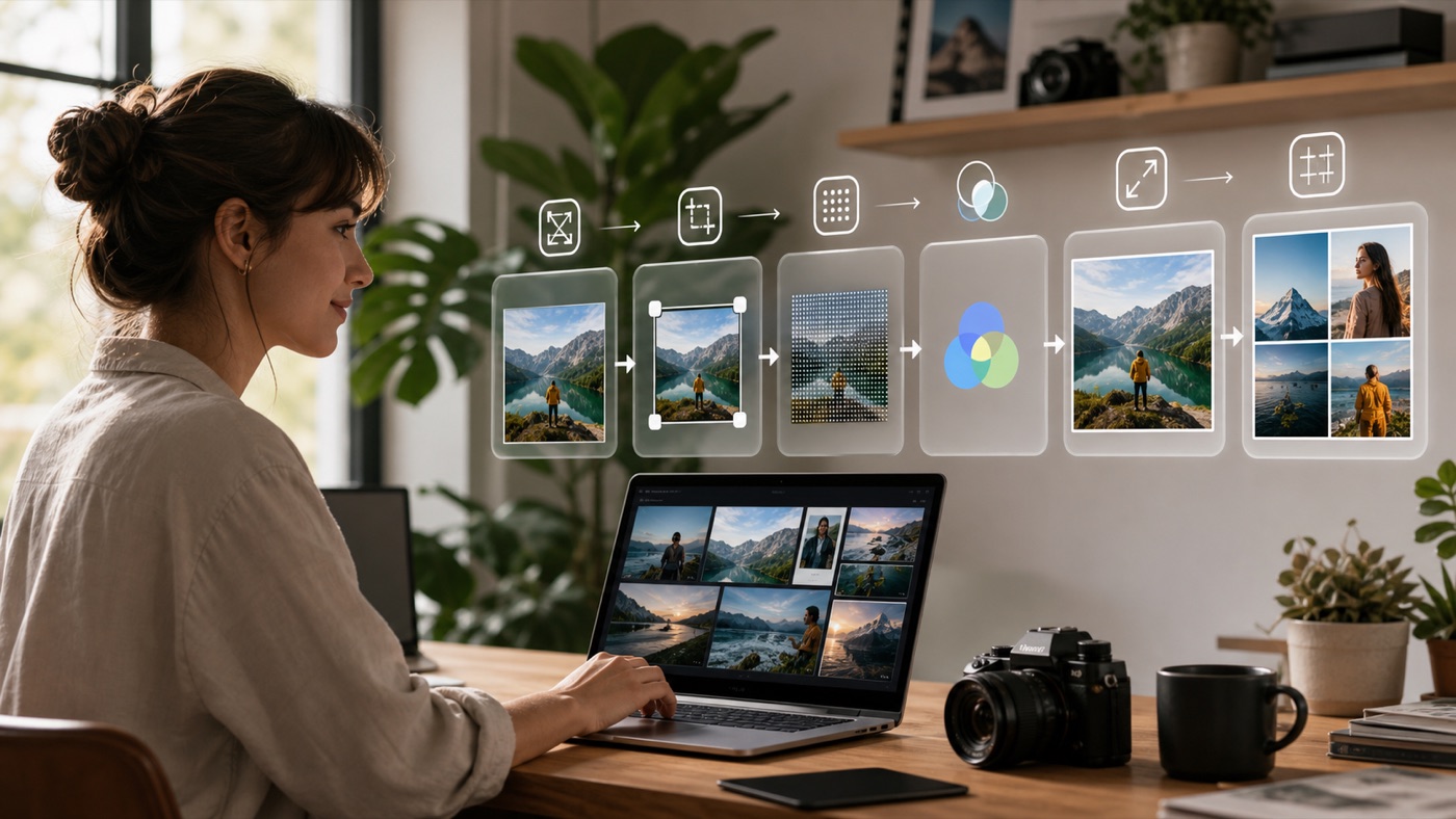 The Complete Image Workflow for Creators: Resize, Compress, Convert, Upscale, and Make Collages Online